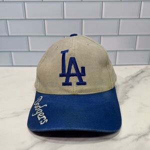 Vintage 90s Drew Pearsons Los Angeles LA Dodgers Adjustable Strap Back Hat